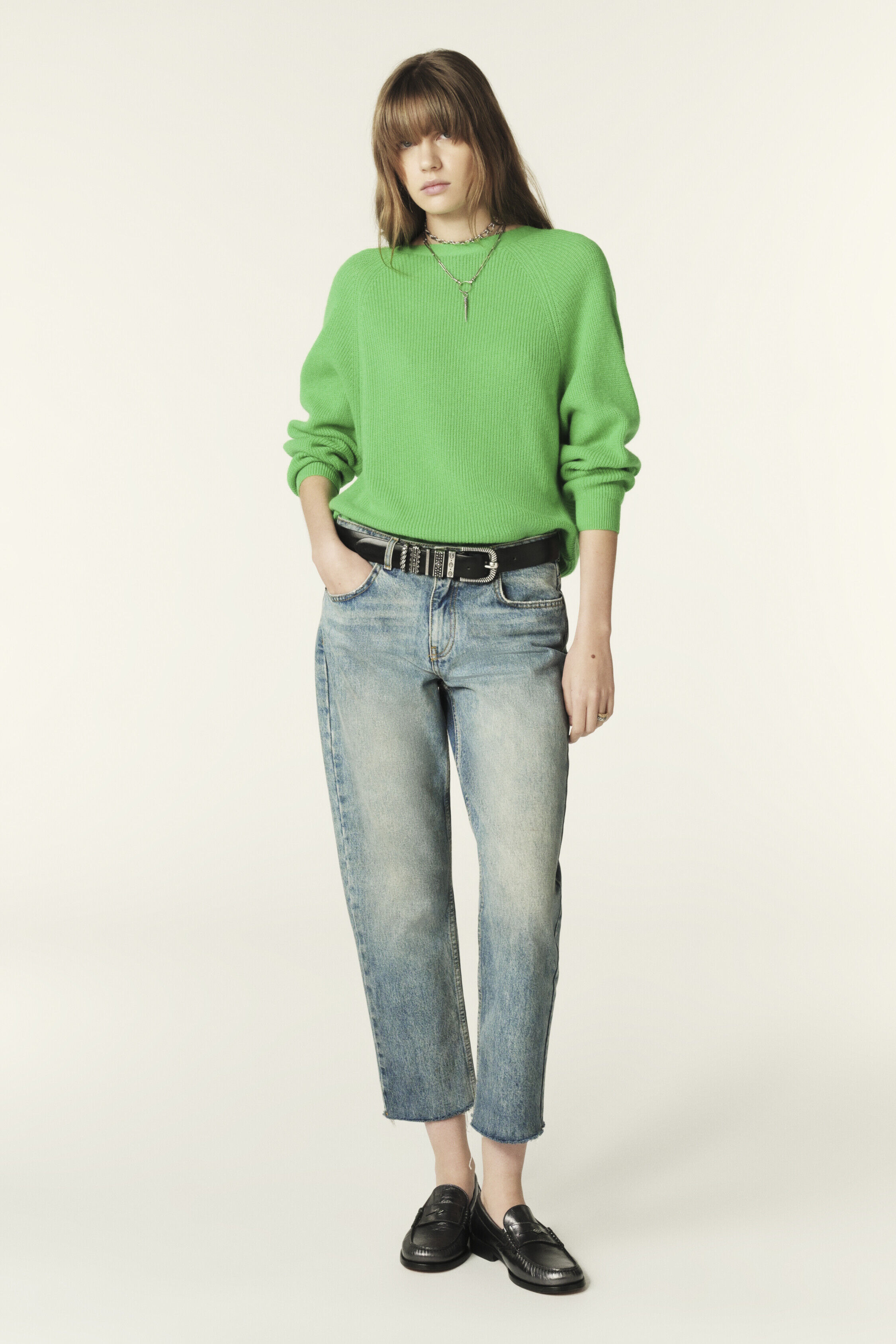Open Back Sweater Casper Green // ba&sh US