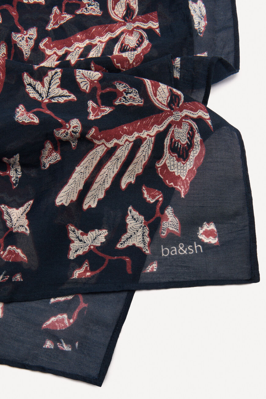 ba&sh foulard imprimé FANOUK BLEU NUIT