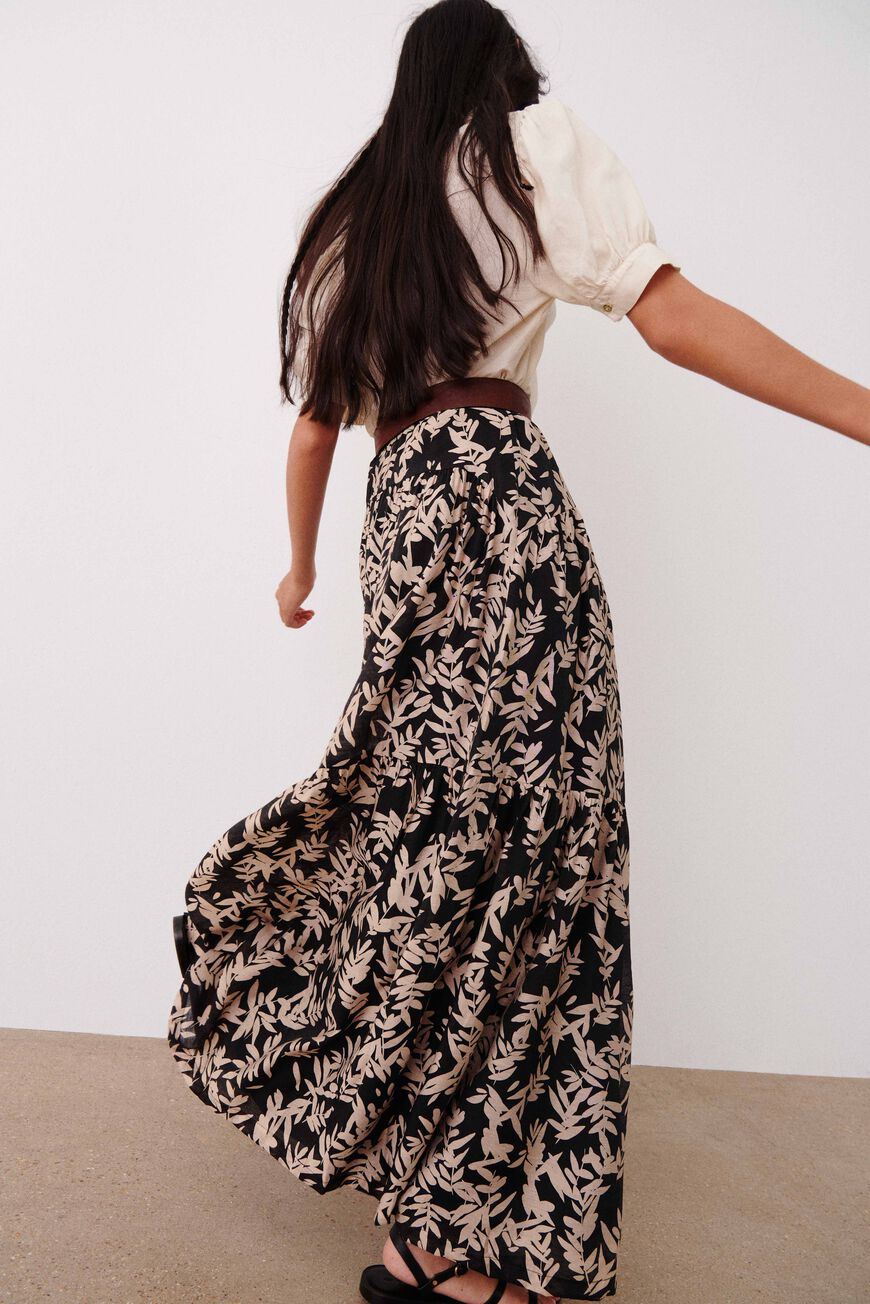 ba&sh printed long skirt TALLY NOIR