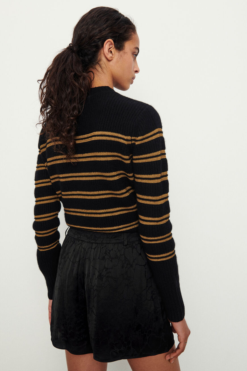 ba&sh zipped sweater KAHEL BLACK