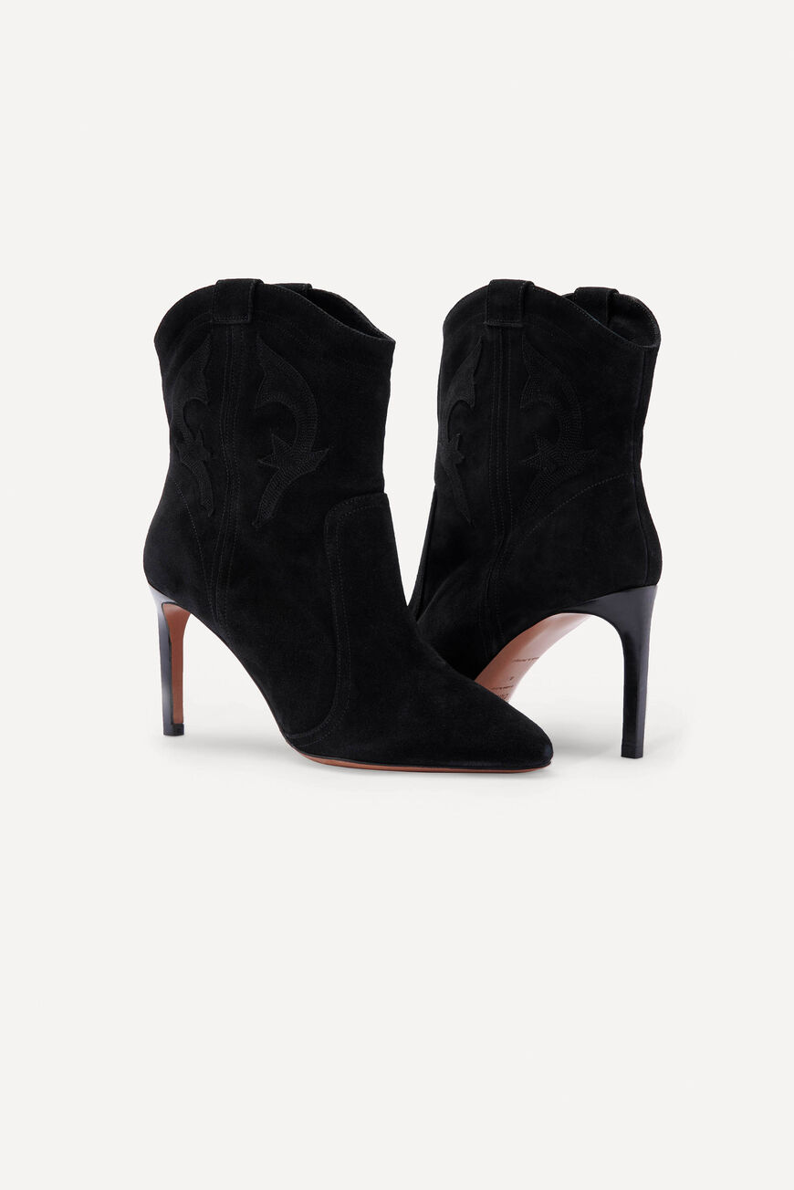 ba&sh suede ankle boots CAITLIN BLACK