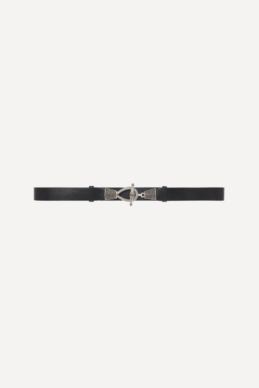 ba&sh leather belt BASILE NOIR