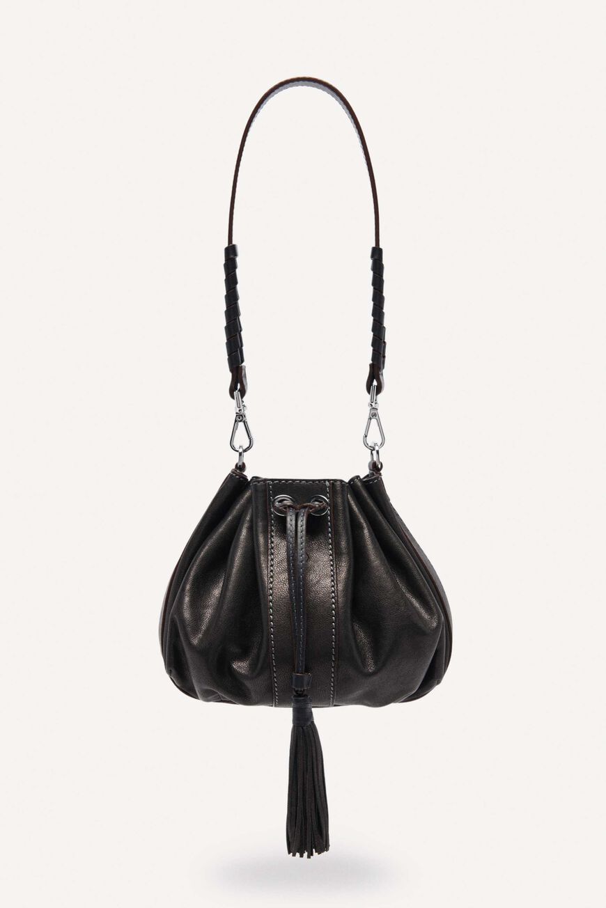 ba&sh leather bag DAHLIA NOIR