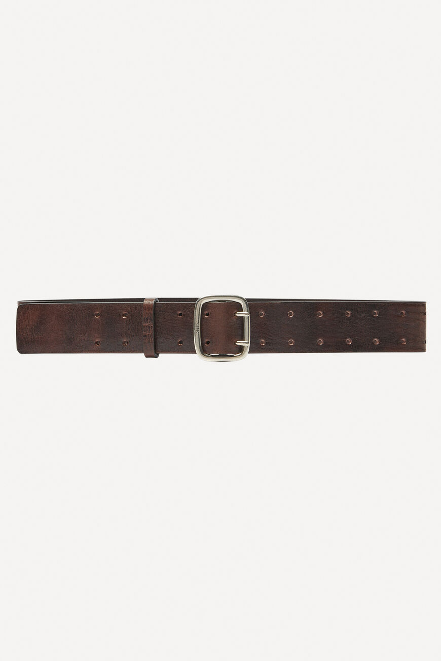 ba&sh leather belt BADEN BROWN