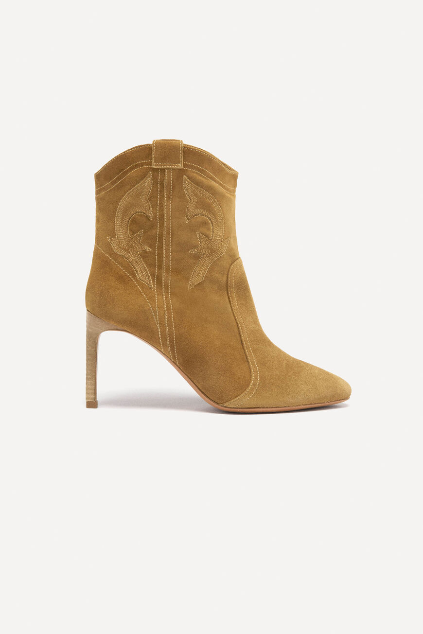 ba&sh suede ankle boots CAITLIN BROWN