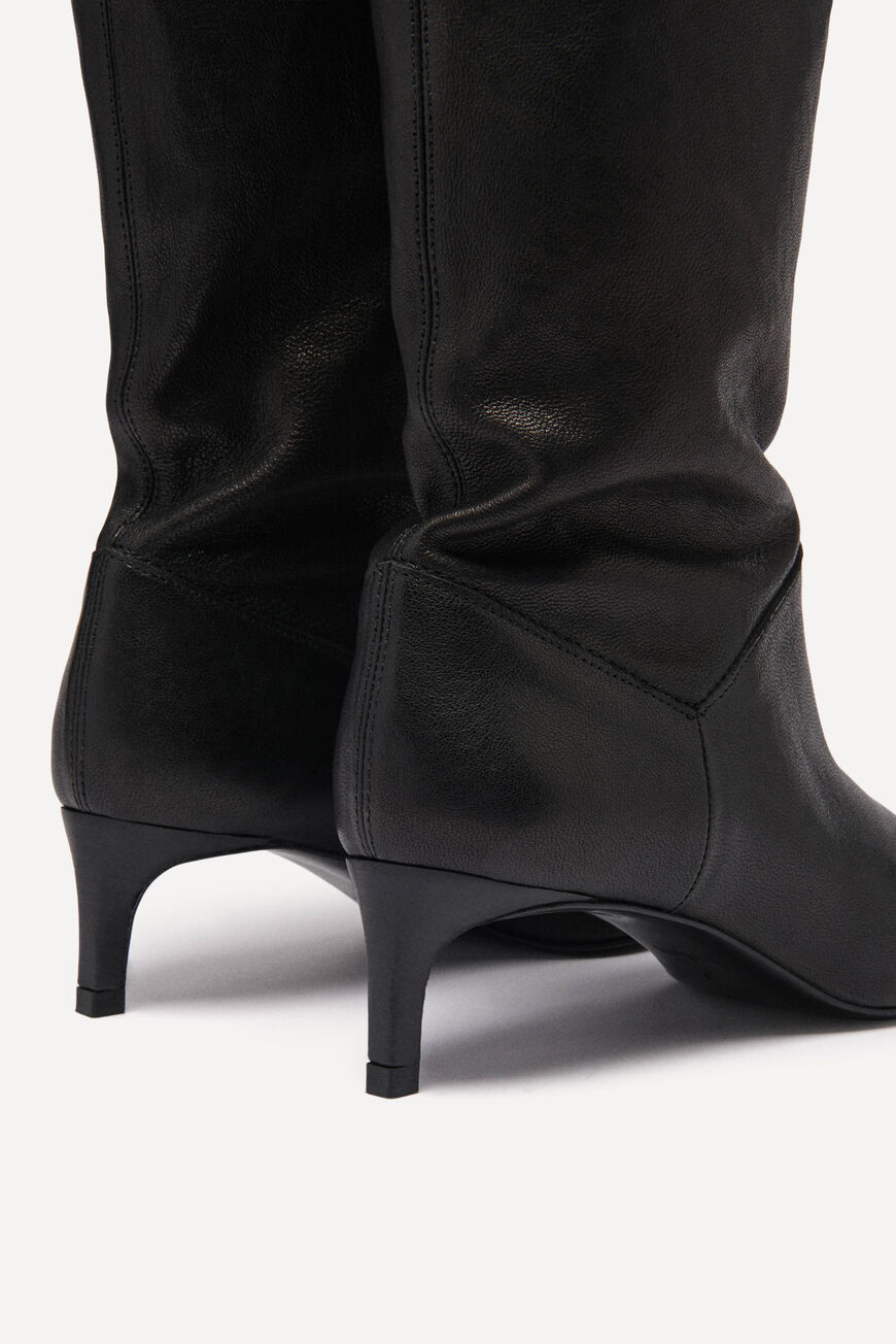 ba&sh leather boots CASTA BLACK
