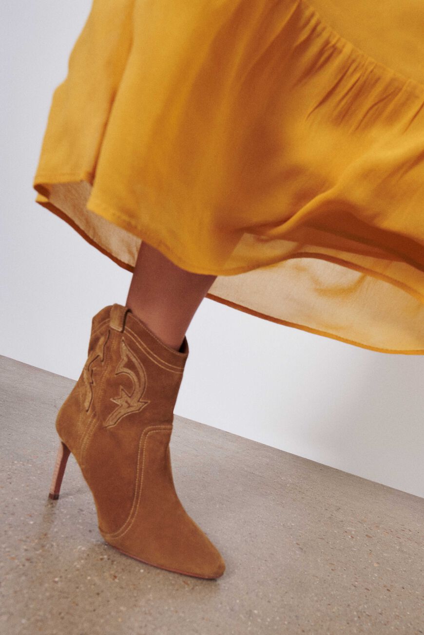 ba&sh suede ankle boots CAITLIN BROWN