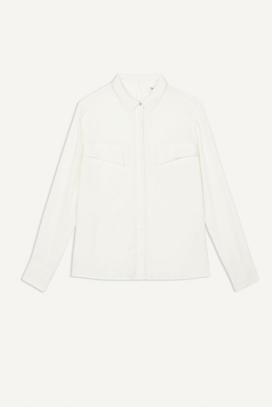 ba&sh backless button-down shirt SOUL OFF WHITE