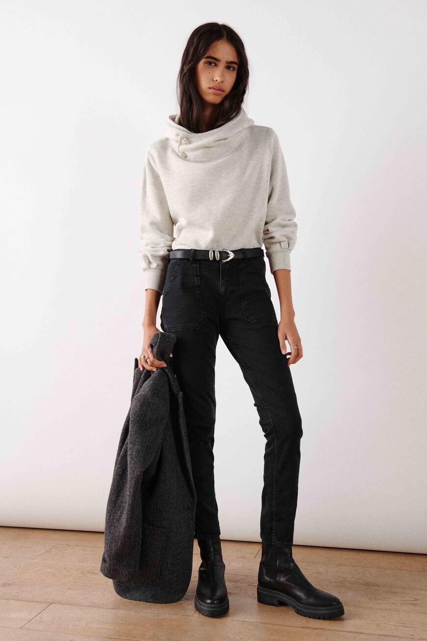 ba&sh straight-leg jeans CSALLY BLACKSTONE