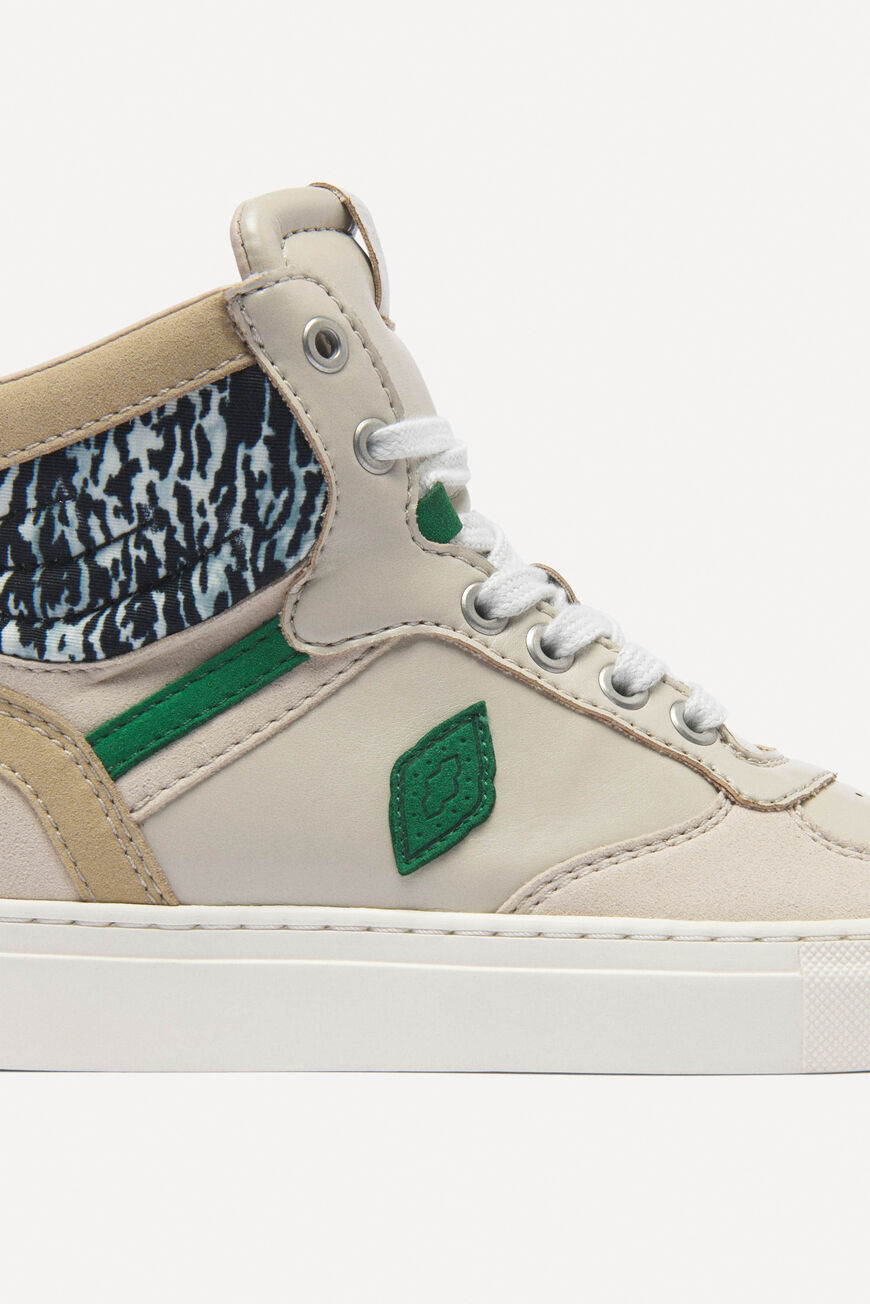ba&sh leather high-top sneakers CRUSH GREEN