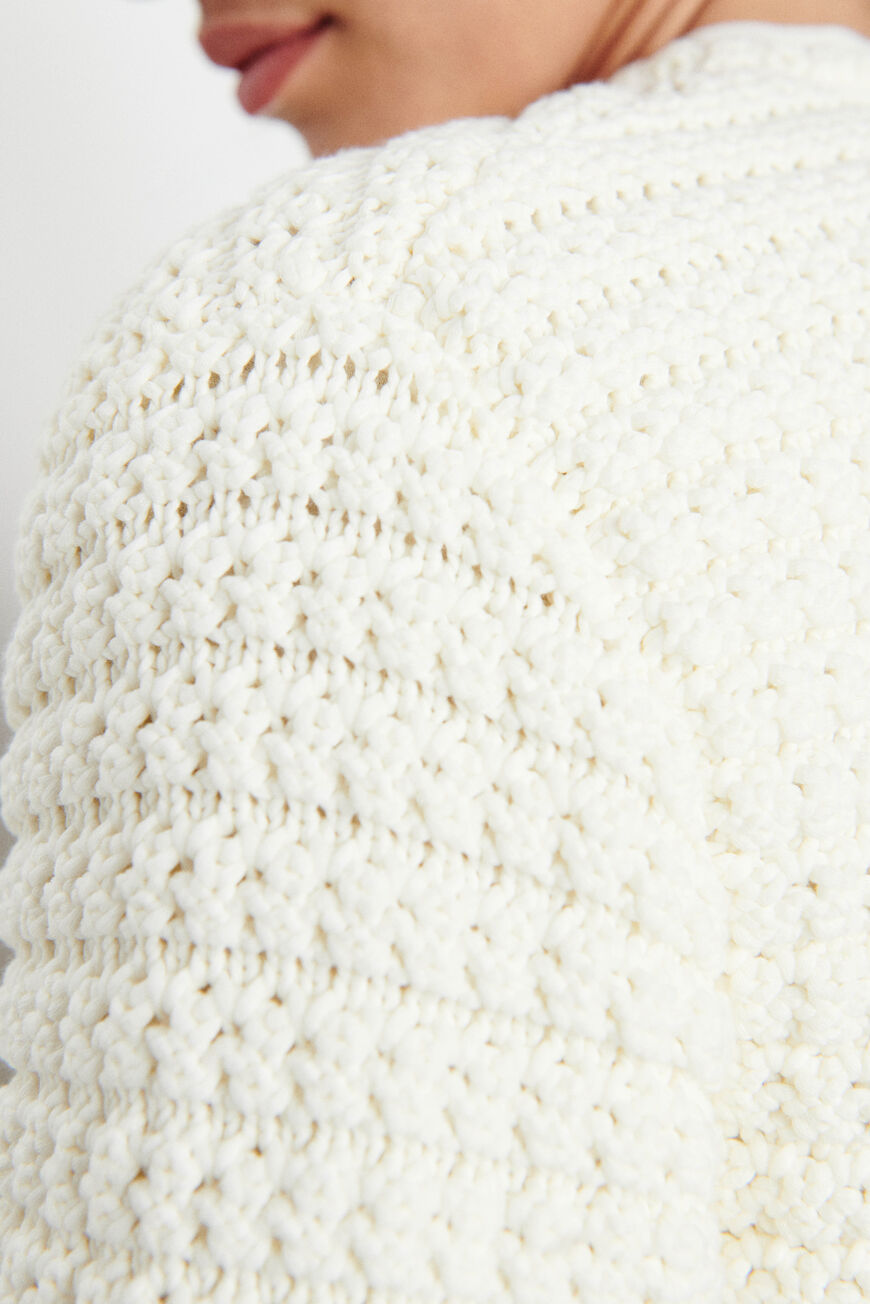 ba&sh knitted cardigan GASPARD OFF WHITE