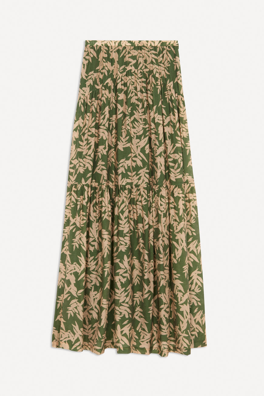 ba&sh printed long skirt TALLY GREEN